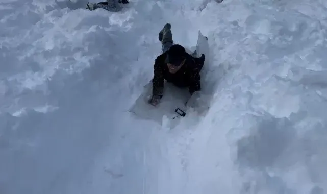 Kar keyfi yaşamak isteyen Ayder Yaylası'na koştu