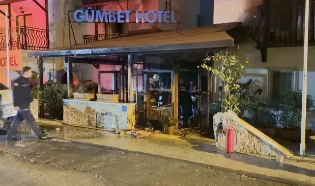 Bodrum'da otel alev alev yandı