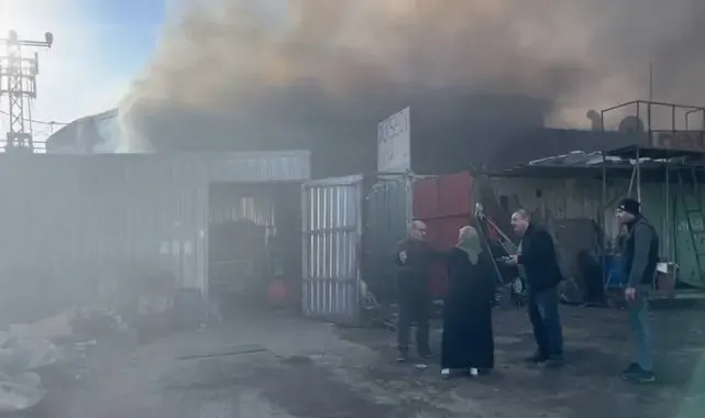 Tekirdağ'da tır parkında yangın paniği