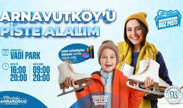 Arnavutköy'de Buz Gibi Eğlence: Buz Pisti açıldı