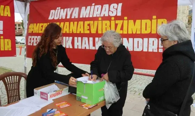 Meryem Ana Evi otoparkı için imza kampanyasına destek sürüyor
