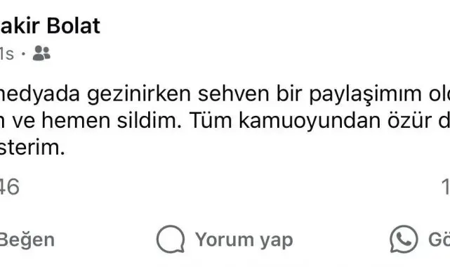 "Selanik'ten gelenler de geri dönsün" paylaşımı nedeniyle görevden uzaklaştırıldı