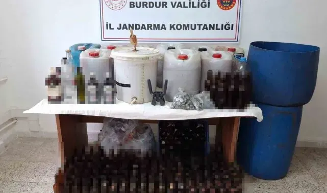 Burdur'da kaçak içki operasyonu