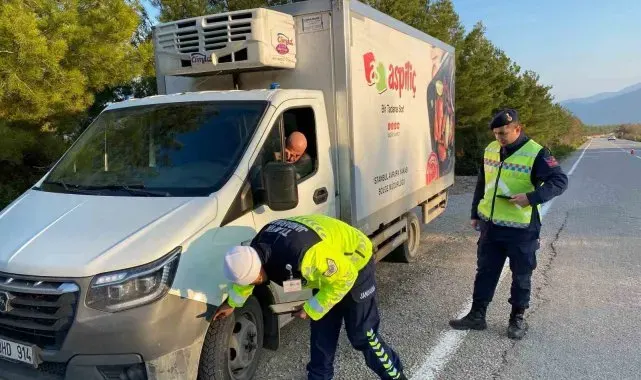 Sinop'ta kış lastiği denetimi