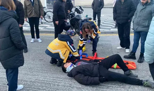 Bolu'da motosiklet otomobille çarpıştı: 1 yaralı