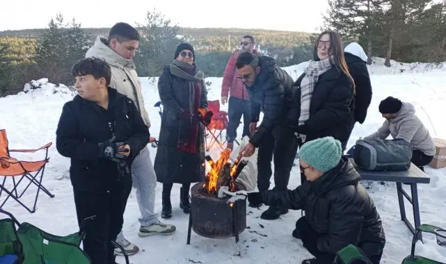Sinoplu vatandaşların kar keyfi