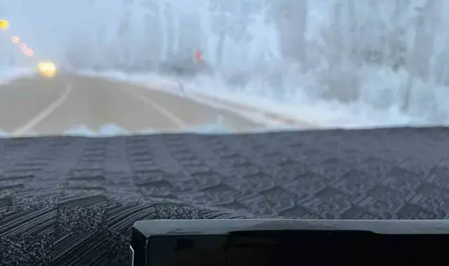 Bayburt'ta gece hava sıcaklığı eksi 18 dereceye kadar düştü