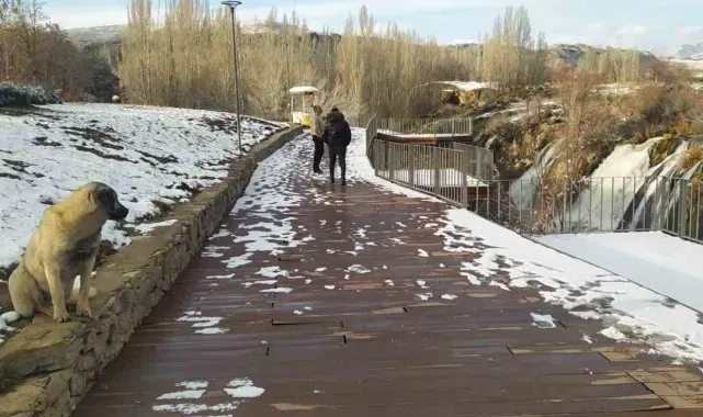Beyaz gelinliğini giyen Muradiye Şelalesi ziyaretçilerini bekliyor