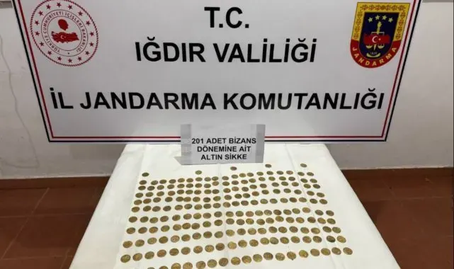 Iğdır'da 201 altın sikke ele geçirildi
