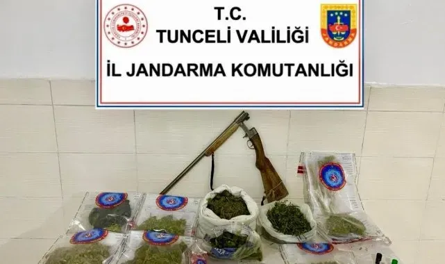 Tunceli'de uyuşturucu ve ruhsatsız silah operasyonu