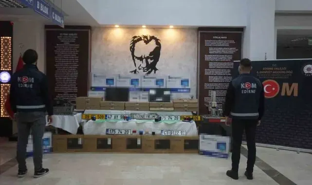 Edirne'de sahte plaka şebekesi çökertildi