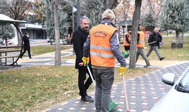 Pursaklar Belediyesi ilçenin temizlik çalışmalarını sürdürüyor