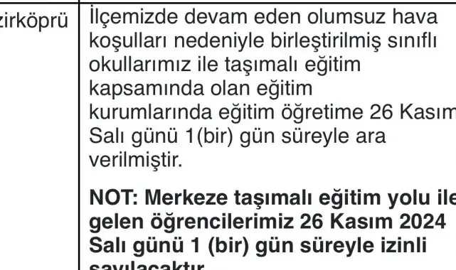 Samsun'da eğitime kar engeli