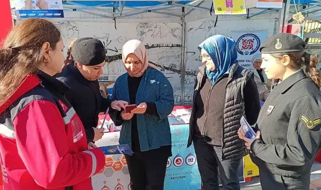 Edirne'de vatandaşlara KADES uygulaması tanıtıldı
