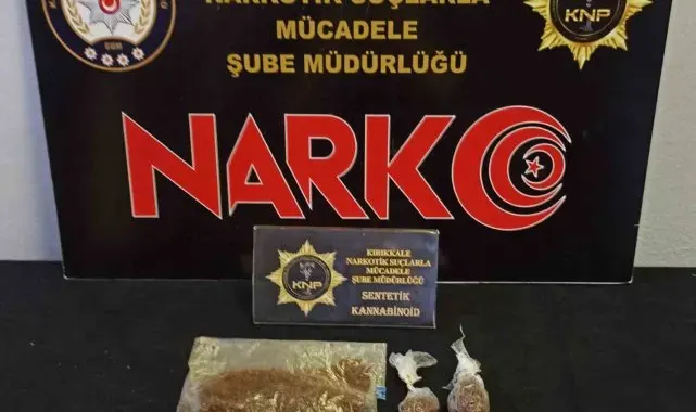Kırıkkale'de üzerinde uyuşturucu maddeyle yakalanan şahıs tutuklandı