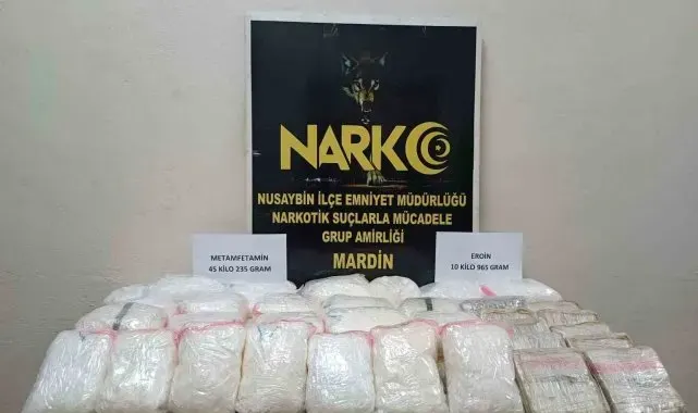 Mardin'de 56 kilogram uyuşturucu ele geçirildi
