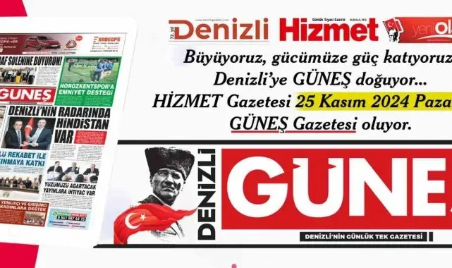 Denizli'ye Güneş doğuyor