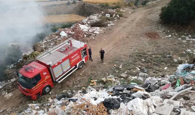 Çöplükte çıkan yangın söndürüldü