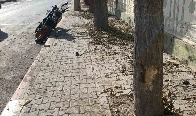 Kontrolden çıkan motosiklet ağaçlara çarparak savruldu: 2 yaralı