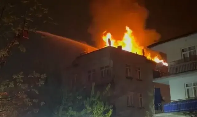 Elazığ'da çatı yangını