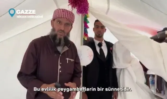 Gazze'de hain saldırıların gölgesinde umutlandıran düğün