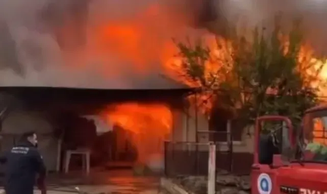 Kumluca'da gecekondu yangını