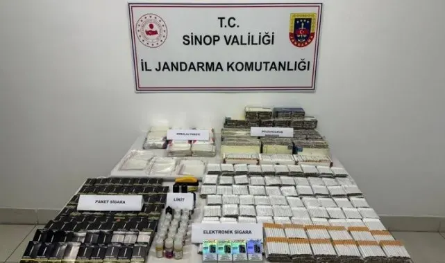Sinop'ta 10 bin 440 makaron ele geçirildi