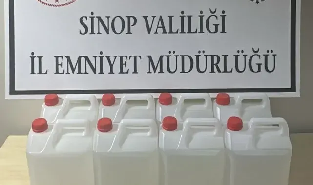 Sinop'ta 40 litre etil alkol ele geçirildi