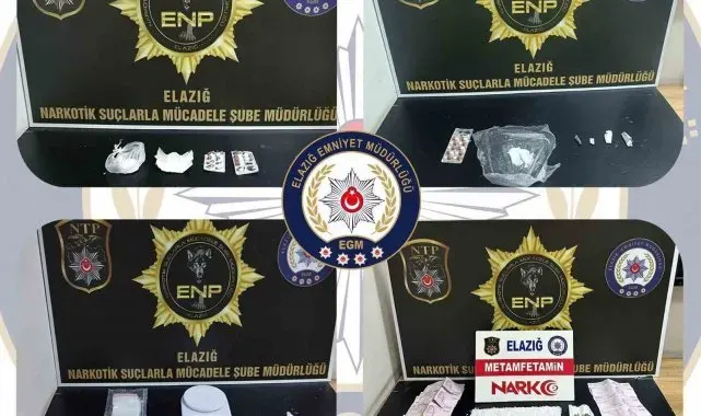 Elazığ'da uyuşturucu madde satıcılarına operasyon: 3 tutuklama