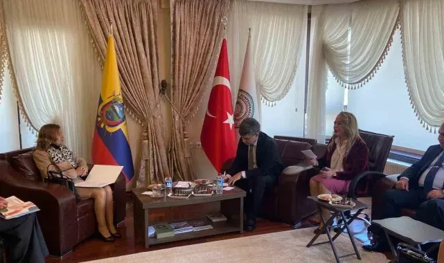 Ekvador Büyükelçisi ve SANKON toplantısında Türkiye-Ekvador Ekonomik ve ticari ilişkileri konuşuldu