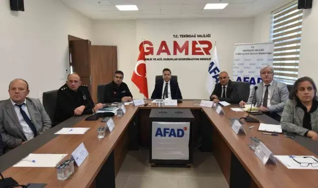 Tekirdağ'da tatbikata hazırlık toplantısı