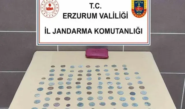 Bizans dönemine ait 104 adet sikke ele geçirildi