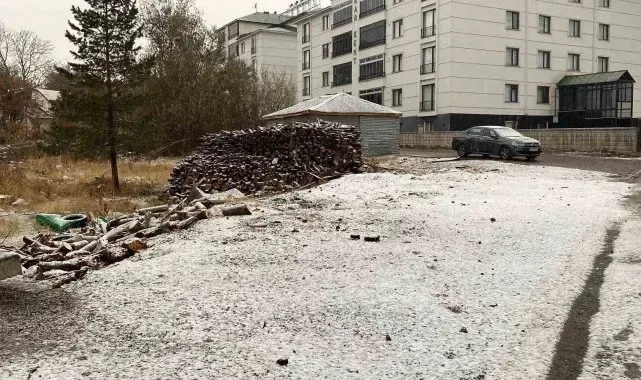 Karlıova'ya mevsimin ilk karı düştü