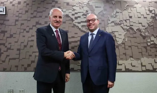 TBMM Başkanı Kurtulmuş, İtalyan mevkidaşı Fontana ile bir araya geldi