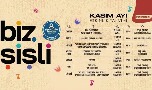 Biz Şişli, "Zamanın İzinde" temasıyla kasım ayında dopdolu