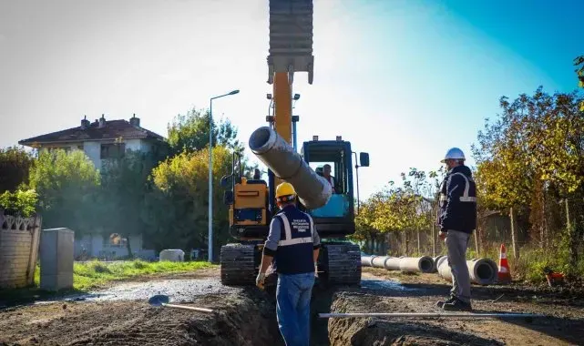 Sakarya'da o mahallenin yağmur suyu altyapısı kışa hazır