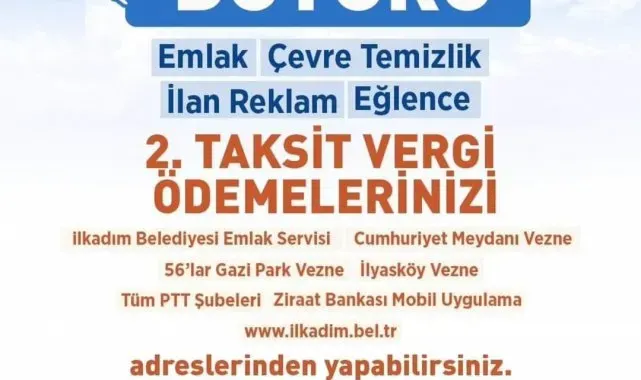 Emlak, çevre ve reklam vergi ödemeleri başladı