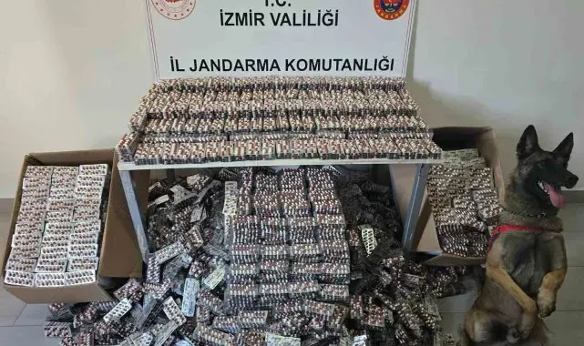 İzmir'de jandarmadan operasyon: 129 bin sentetik hap ele geçirildi