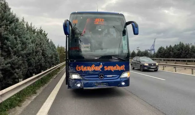 TEM'de ulaşımı aksatan kaza