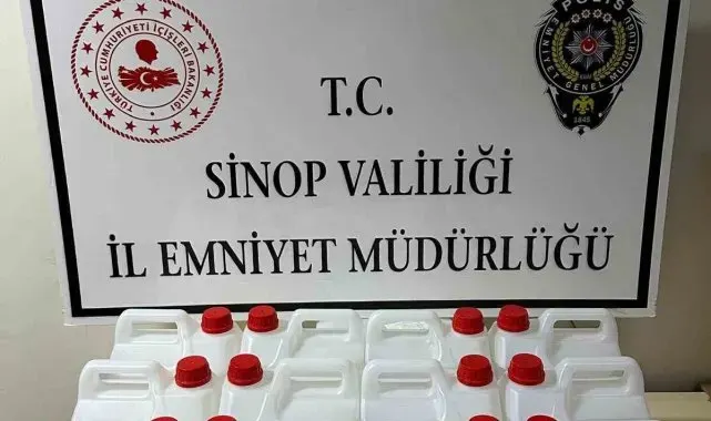 Sinop'ta kaçak alkol operasyonu: 1 gözaltı