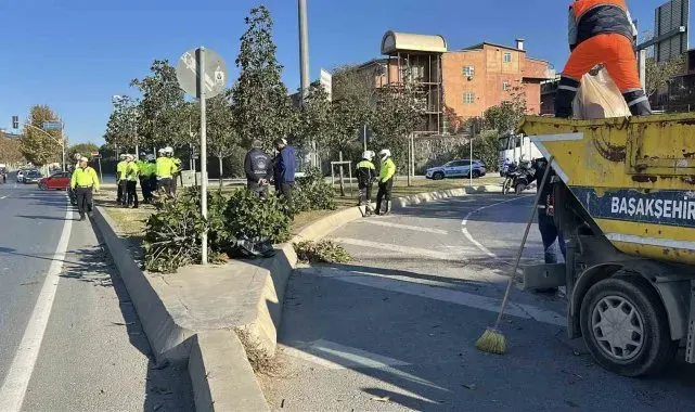 Başakşehir'de kaza: 2 araç çarpıştı, biri takla atarak yan döndü