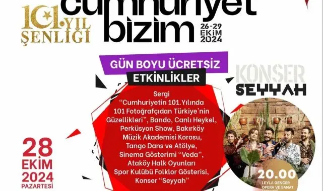 Bakırköy'de Cumhuriyet Bayramı '101. Yıl Şenliği' ile kutlanacak