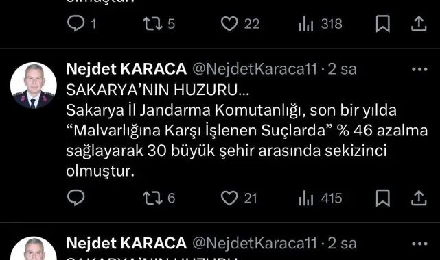 Sakarya hırsızlık vakalarının en çok azaldığı büyükşehir oldu