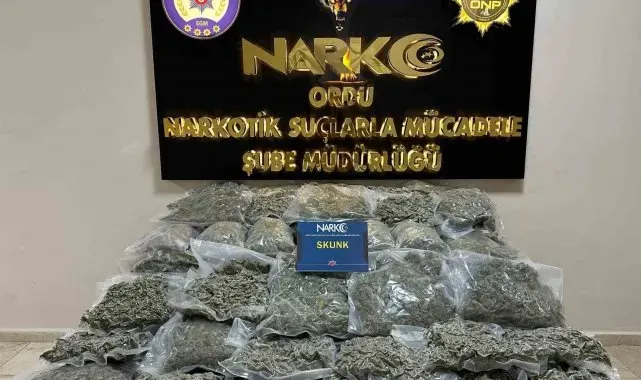Ordu'da 285 bin kişiyi zehirleyecek uyuşturucu madde polis tarafından yakalandı: 2 tutuklama