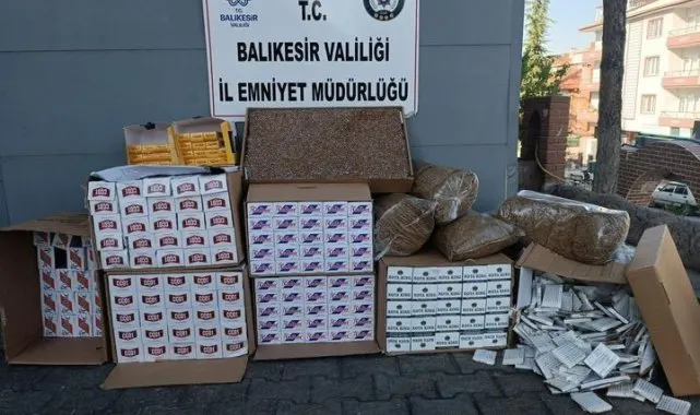 Bigadiç'te polisten kaçak sigara operasyonu